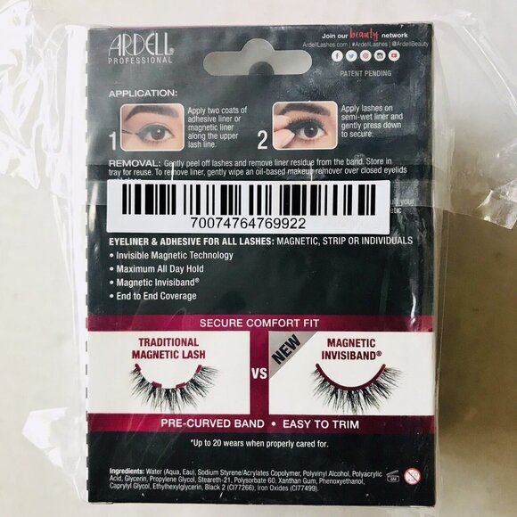 (7 X) Ardell Magnetic fauxmink False Lashes, All Day Hold & Reusable #818 - Picture 3 of 4